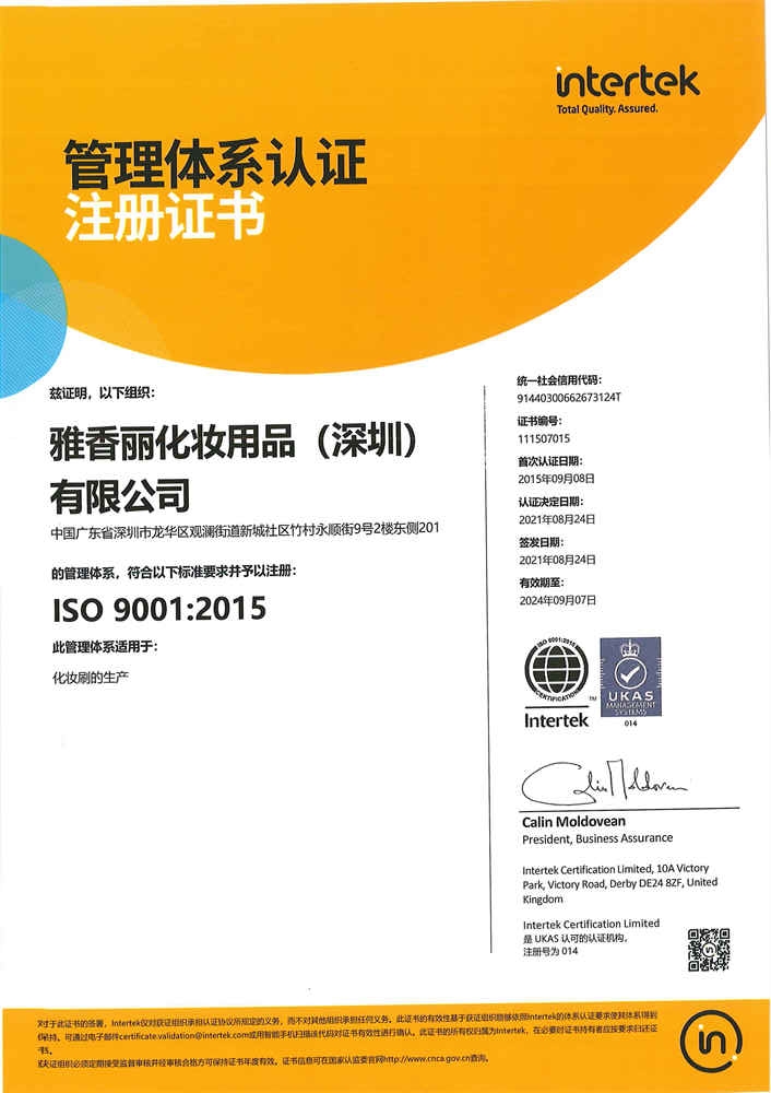 ISO9001：2015 中文